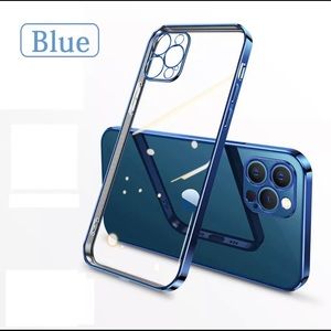 BUNDLE Luxury Square Silicone Transparent Case For iPhone 13, Pro, Max & 13Mini